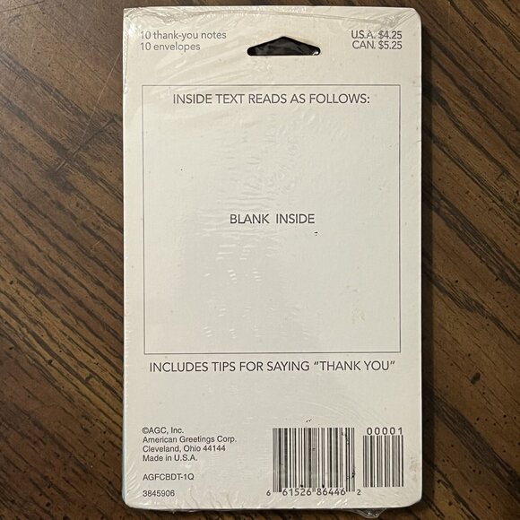 American Greetings 10 Thank You For Shower Gift Notes & Envelopes Blank Inside - Picture 2 of 2